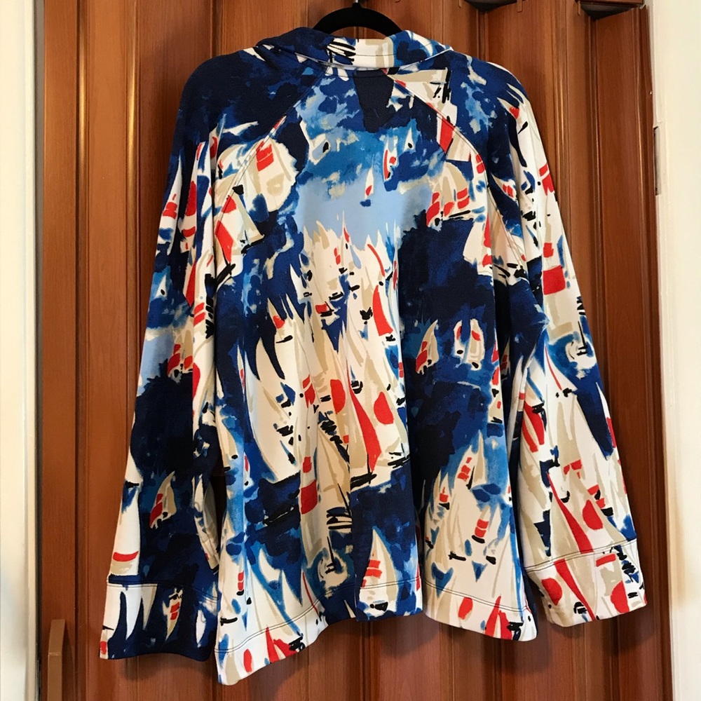 Rafaella jacket.R/B/W.PXL.Side pockets - Picture 2 of 9